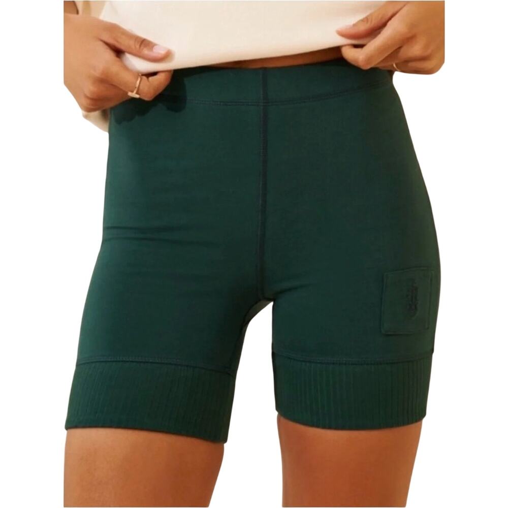 Free People Movement Emerald Green Victory Athleisure Casual Workout Biker Short